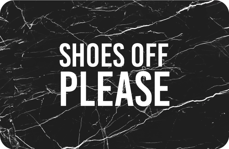 Shoes Off Entryway marble rug - TenStickers