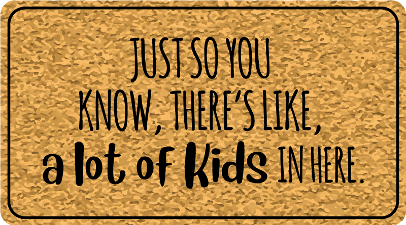 Informative Entry Text quote rug - TenStickers