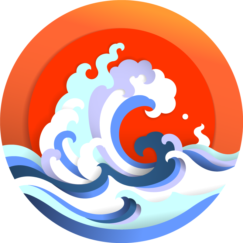 Oceanic Wave Circle nature rug - TenStickers