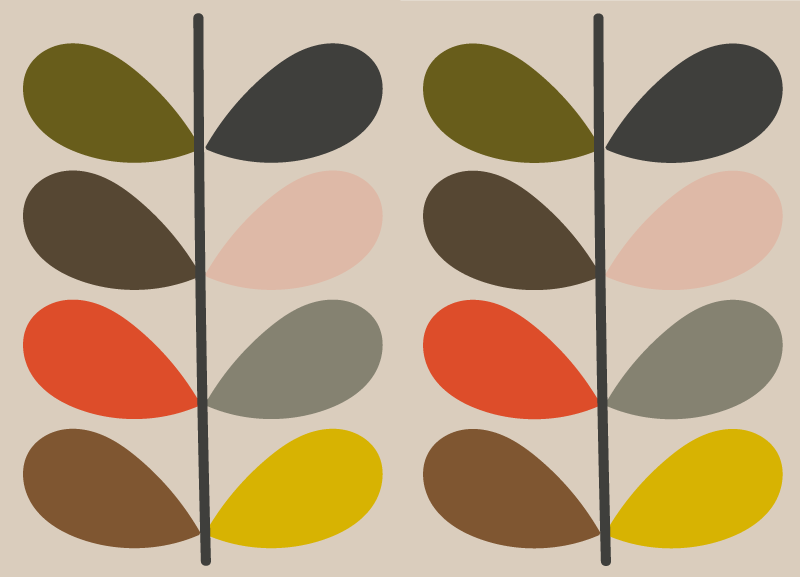 Orla Kiely modern vinyl rug - TenStickers