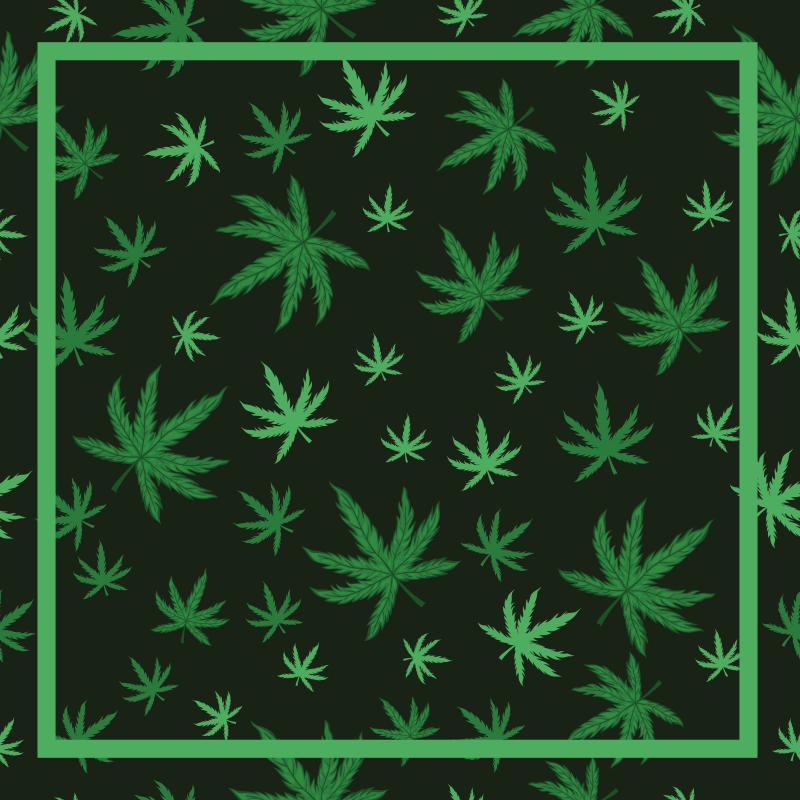 Cannabis Leaf Pattern animal mat - TenStickers