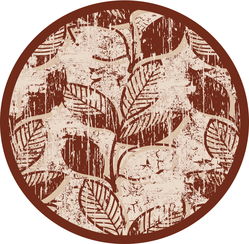 Stylish Leaf Patterns nature rug - TenStickers