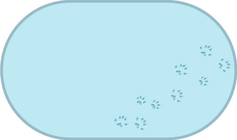 Paw Imprint Trails animal mat - TenStickers