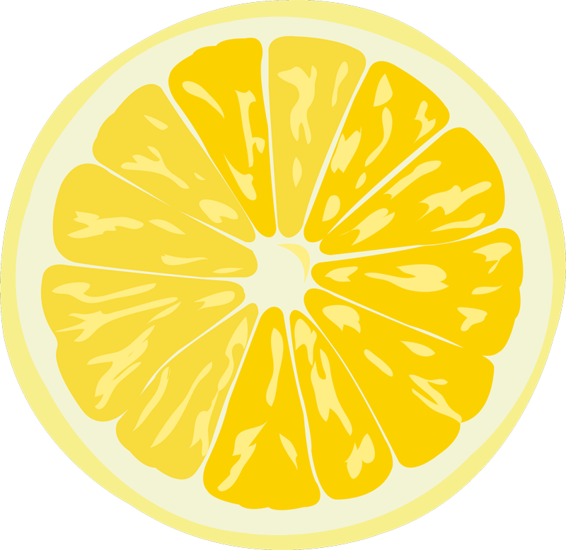 Bright lemon slice kitchen vinyl mat - TenStickers