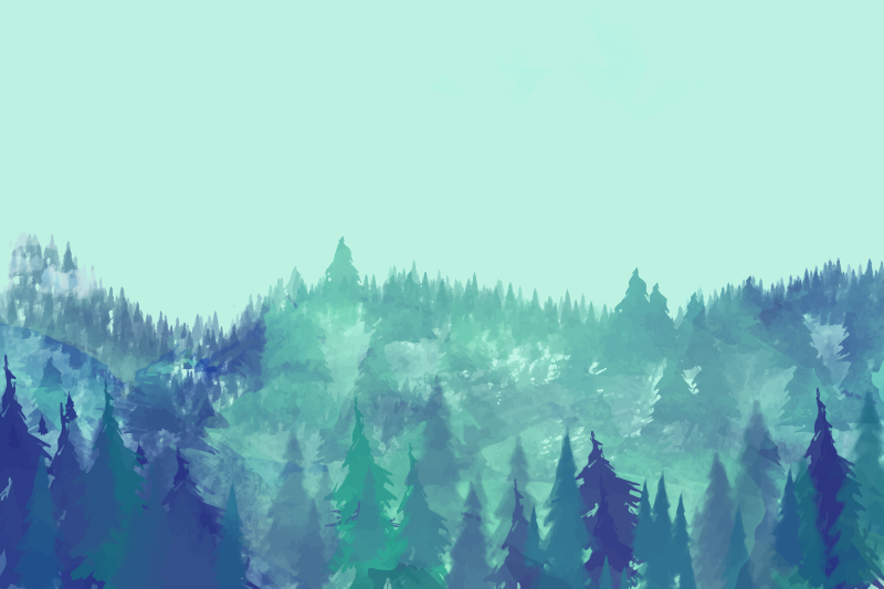 Subtle gray forest nordic vinyl rug - TenStickers