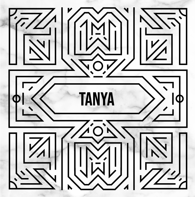 Art Déco maze teenage bedroom rug - TenStickers