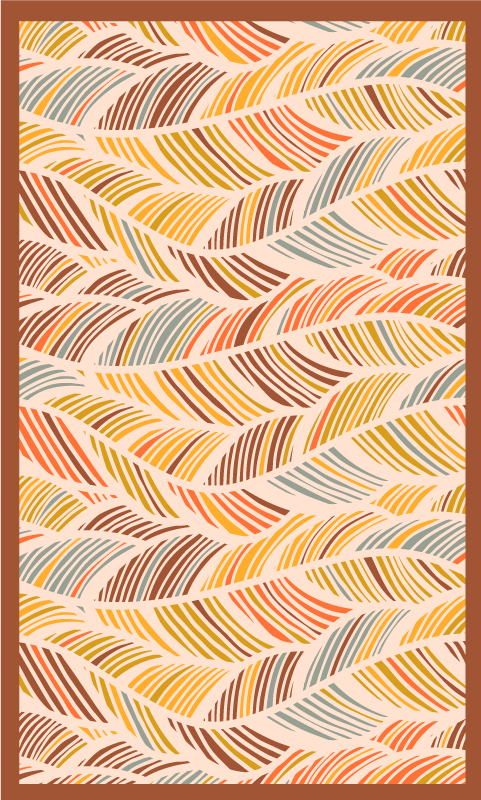Wavy earth tones nature rug - TenStickers
