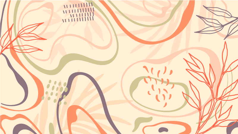 Abstract Organic Shapes nature rug - TenStickers