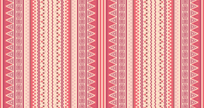 Pink striped Kilim ethnic rug - TenStickers