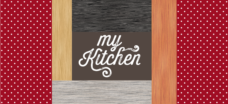 My space with textures kitchen mat - TenStickers