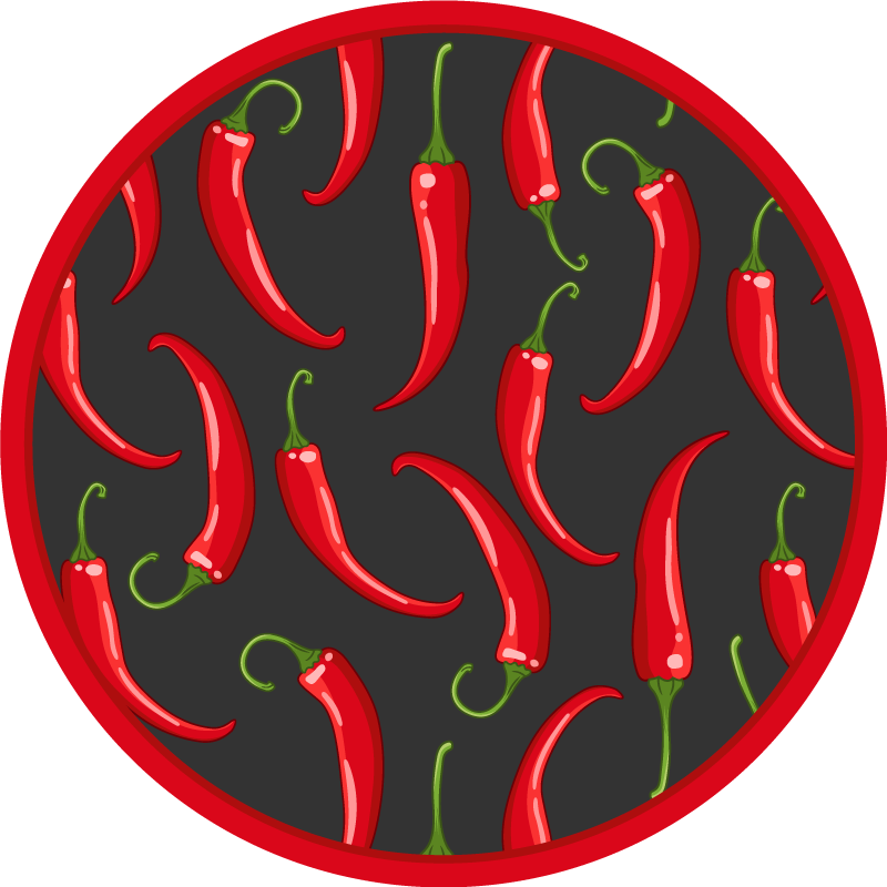 Spicy Red Peppers nordic rug - TenStickers