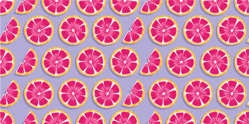 Grapefruit slices kitchen vinyl rug - TenStickers