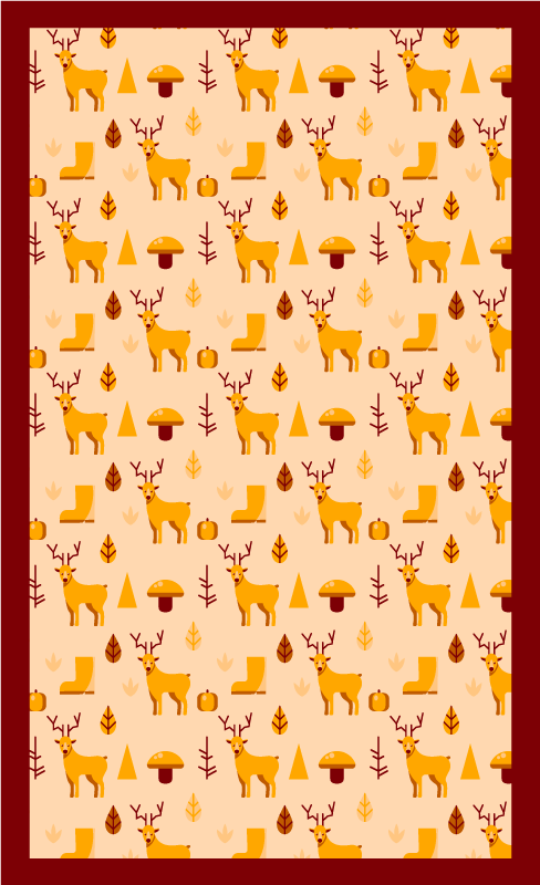 Deer and foliage animal mat - TenStickers