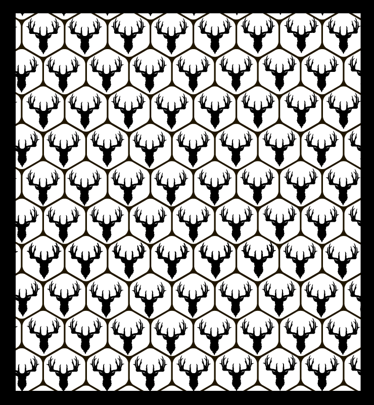 Antler pattern kitchen vinyl mat - TenStickers