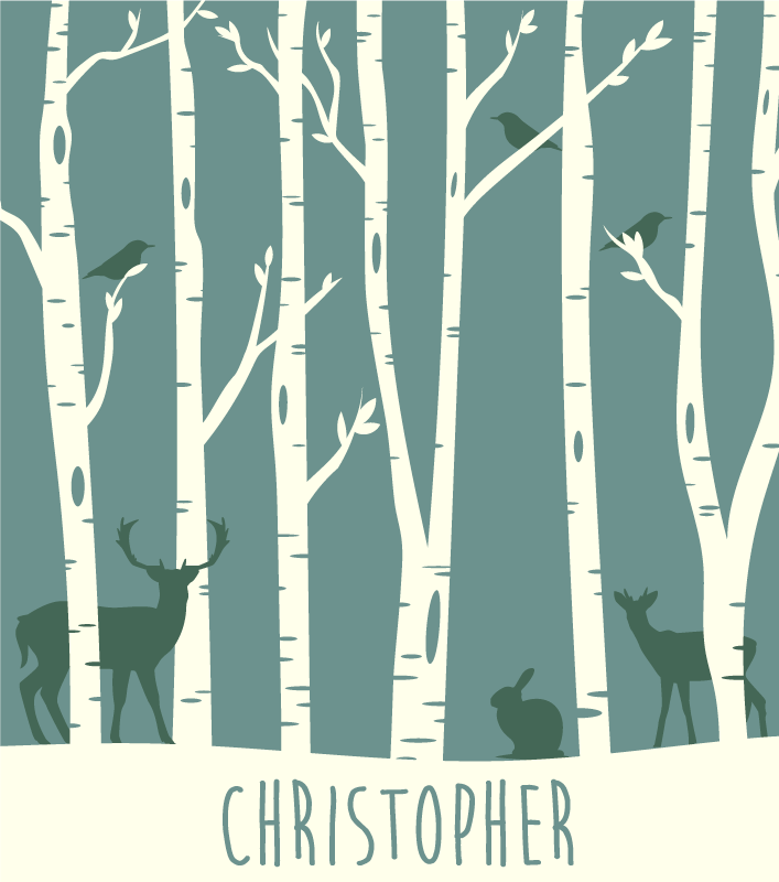 Forest Friends Theme custom floor mat - TenStickers