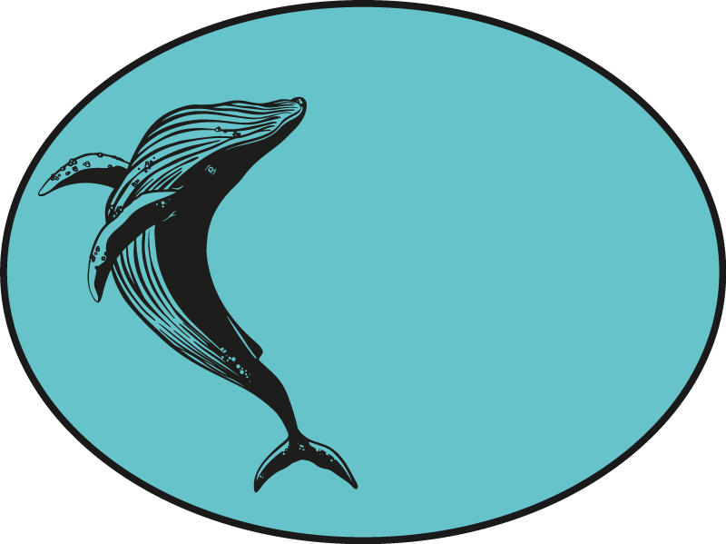 Majestic whale motif animal mat - TenStickers
