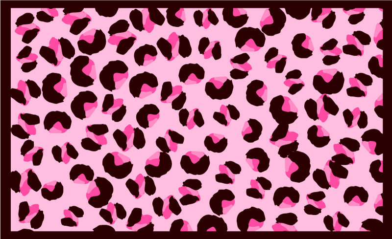 Pink Leopard Pattern animal print rug - TenStickers