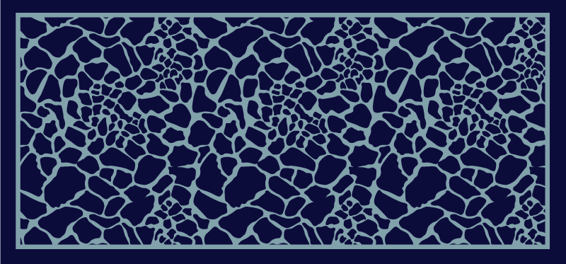 Blue giraffe pattern animal print rug - TenStickers