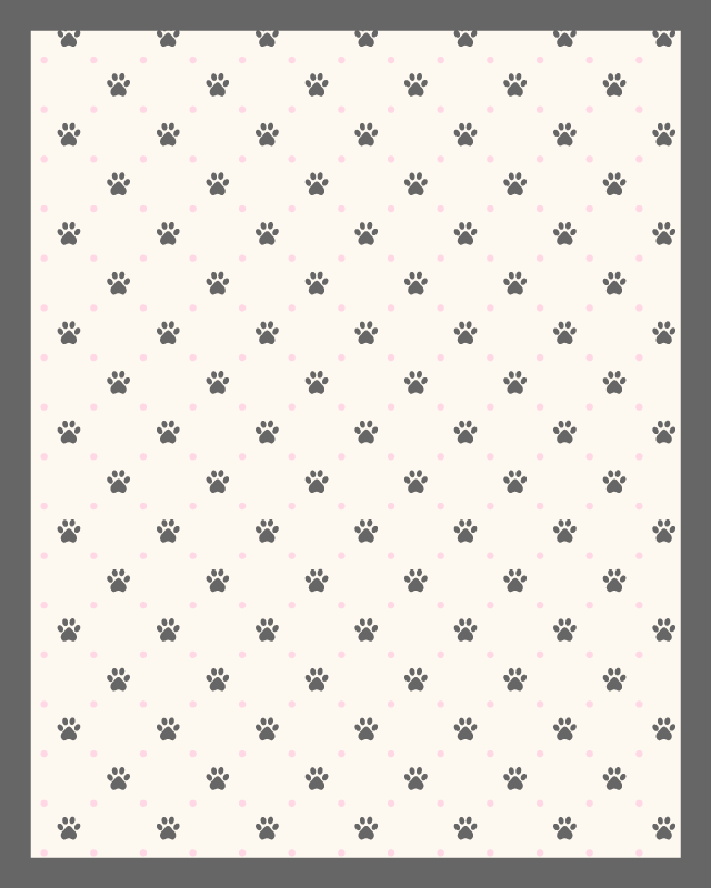 Animal print rug with paw print design - TenStickers