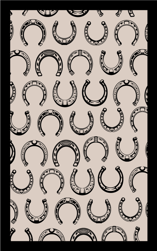 Horseshoe Pattern mosaic rug - TenStickers