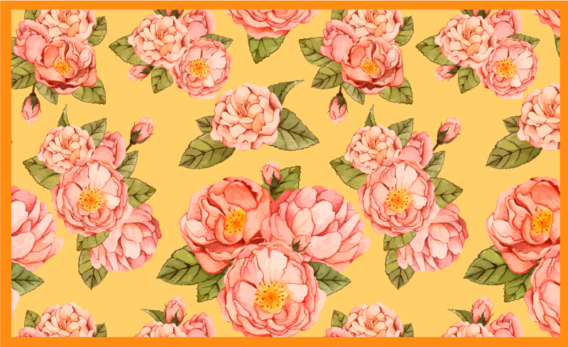Botanical Flourishing Elegance floral rug - TenStickers