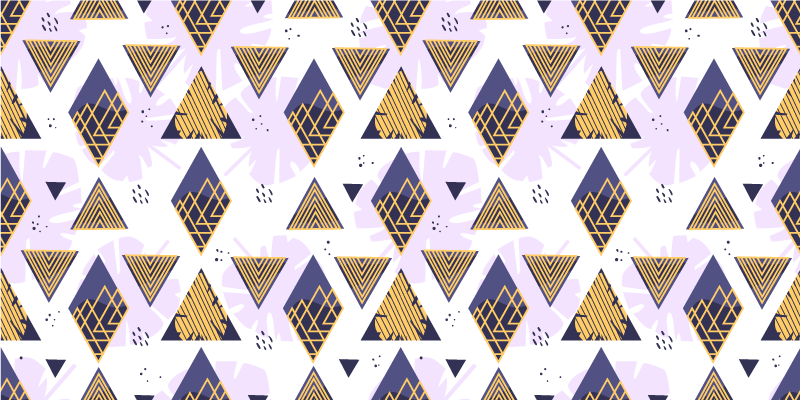 Triangular marble motif geometric rug - TenStickers