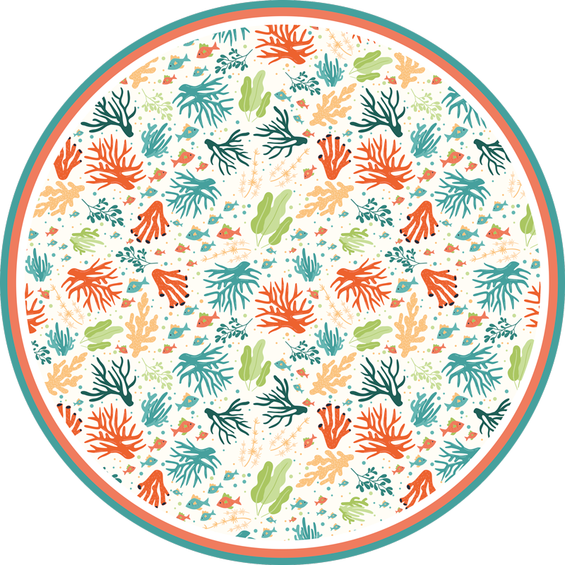 Coral reef inspiration bathroom mat - TenStickers