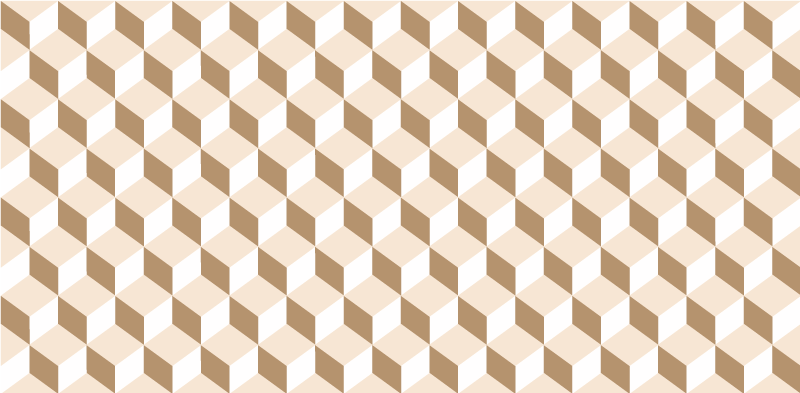 Cubic honeycomb pattern kitchen mat - TenStickers