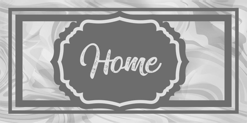 Grey greeting phrase entrance hall rug - TenStickers