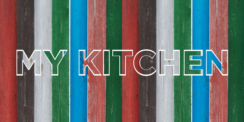 Striped colorful kitchen vinyl mat - TenStickers