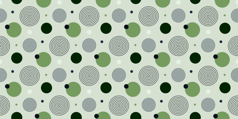 Green and black geometric pattern kitchen floor - TenStickers
