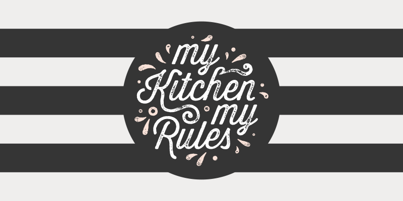 Kitchen vinyl mat my kitchen my rules - TenStickers