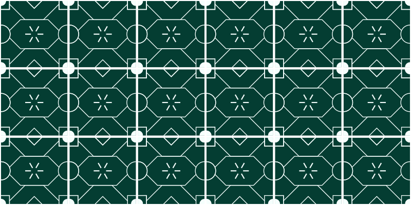 Tile carpet geometric green design - TenStickers