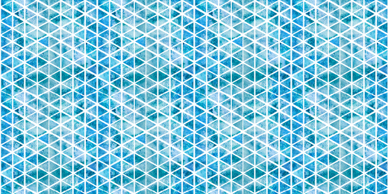 Blue triangle pattern geometric rug - TenStickers