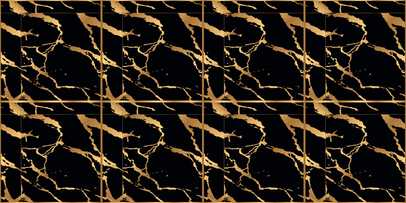 Golden flecks effect marble rug - TenStickers