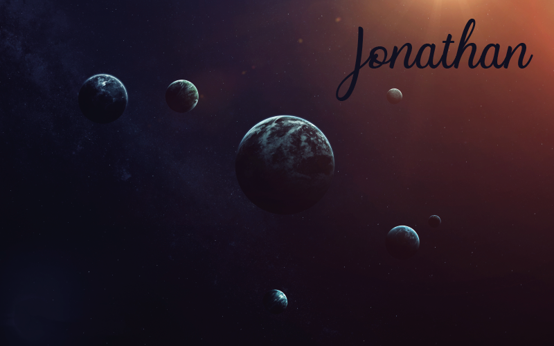 Celestial design with name teenage bedroom rug - TenStickers