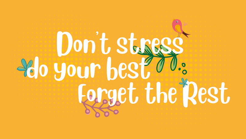 Don't stress do your best personalised mat - TenStickers