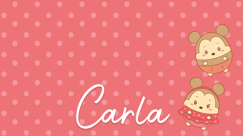 Baby mice with name kids rug - TenStickers