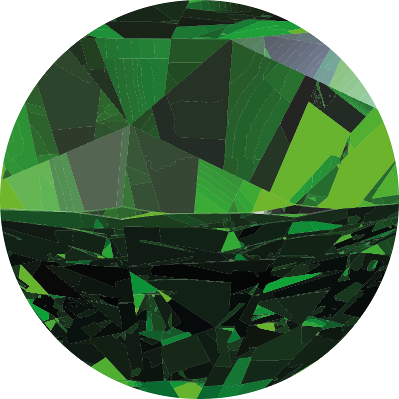 Geometric Green Facets texture rug - TenStickers