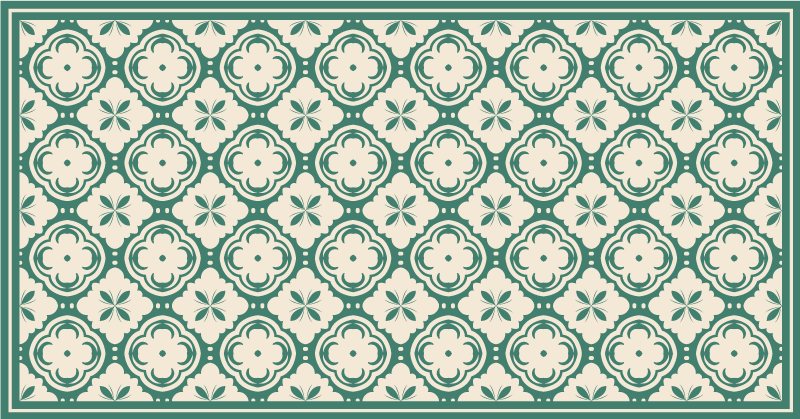 Elegant Floral Element marble rug - TenStickers