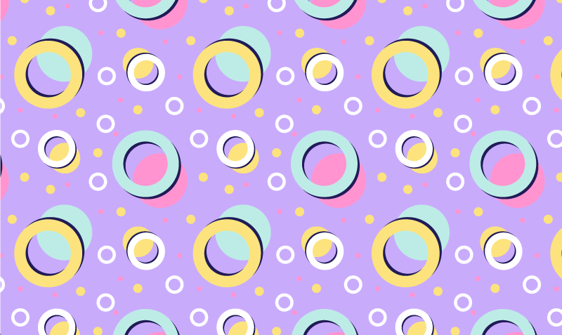 Lively circular elements kids rug - TenStickers