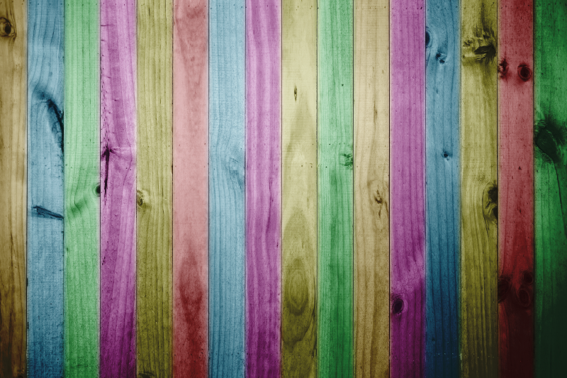 Vibrant Wooden Stripes wood effect rug - TenStickers