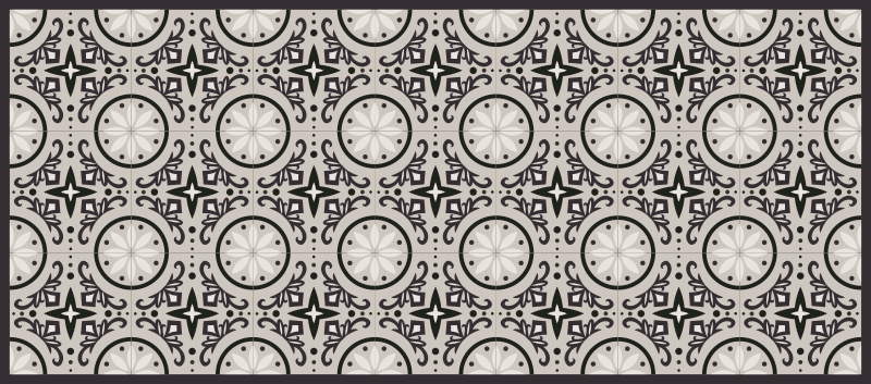 Geometric ornate design bedroom carpet - TenStickers