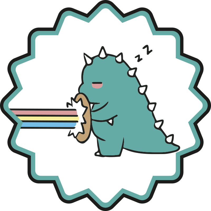 Dinosaur cartoon sleeping kids vinyl rug - TenStickers