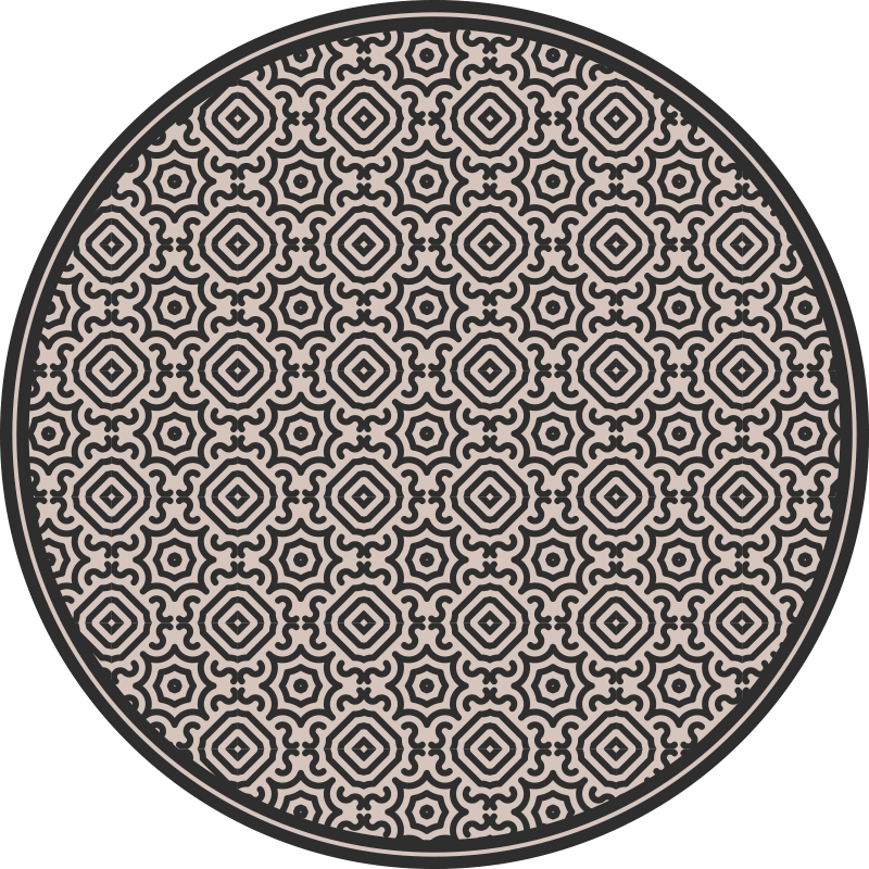 Mosaic rug classic patterned round - TenStickers