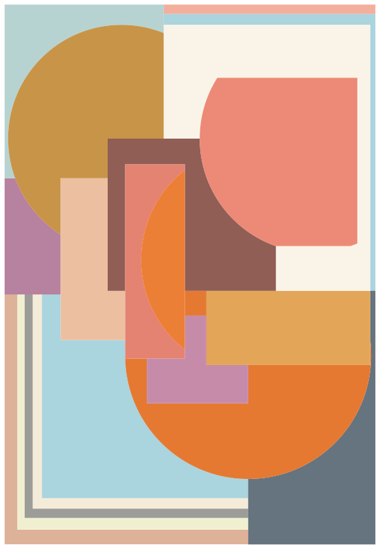 Striking Forms geometric rug - TenStickers