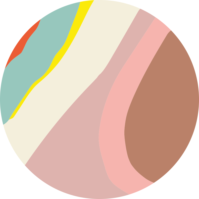 Gentle Hue Currents circular rug - TenStickers