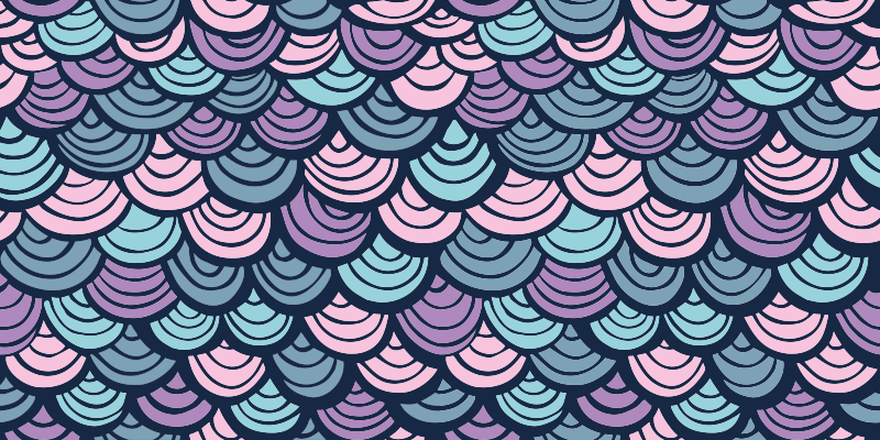 Purple and blue wave motif geometric rug - TenStickers