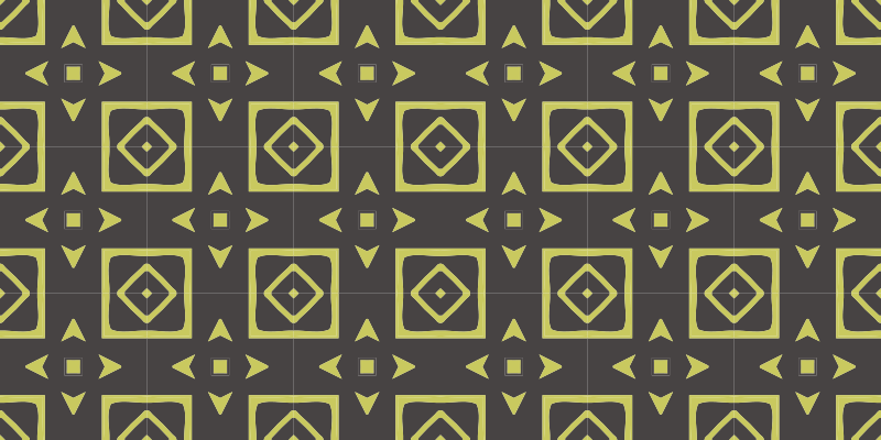 Yellow diamond design geometric rug - TenStickers