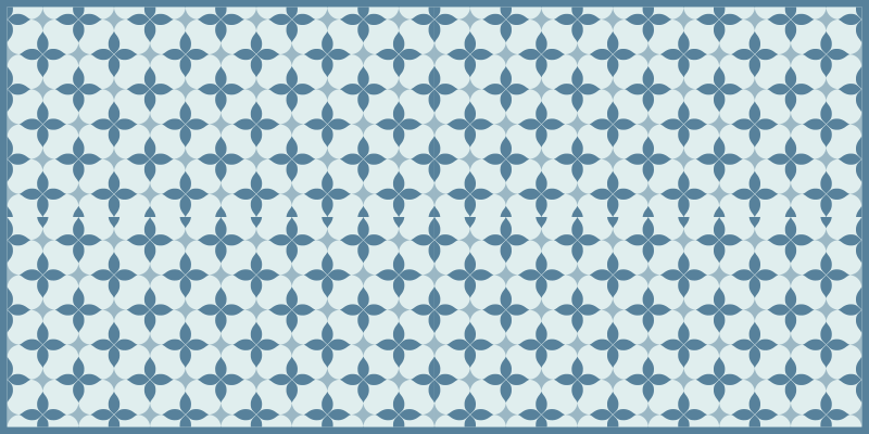 Timeless botanical motif tile carpet - TenStickers